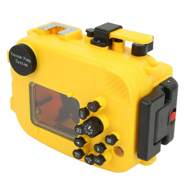 Camera Diving Protector, Unique Lever Design IPX8 Underwater Waterproof Housing Case Stainless Steel Screw Holes With Shoulder Strap For Surf Photography