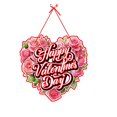 thumbnail image 2 of Wall hangs,Valentine's Day Door Decor Rose Wood Hanging Sign Wooden Farmhouse Home Sign Welcome Sign With Heart Shaped Porch Farmhouse Valentine's Day Front Door Outside Home Decor Wall Decor, 2 of 9