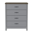 thumbnail image 3 of Lancaster Wood 4 Drawer Dresser, Gray, by Hillsdale Living Essentials, 3 of 14