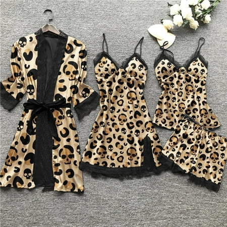

VONCOS Women s Lace Sexy Erotic Underwear Lingerie Women Christmas Silk Lace Robe Dress Babydoll Sleepwear Nightdress Pajamas Set