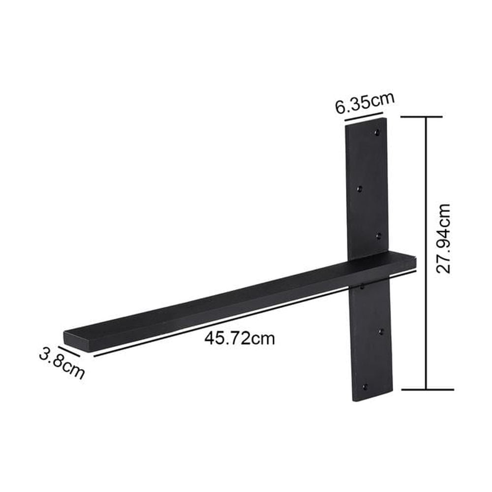 Heavy-Duty Steel Floating Shelf Brackets - 3-Pack, Modern Wall Corbels for Shelving in Kitchen, Bath, Bedroom