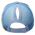 thumbnail image 4 of C.C Ponytail Messy Buns Trucker Ponycaps Plain Baseball Visor Cap Dad Hat Lt. Blue, 4 of 5