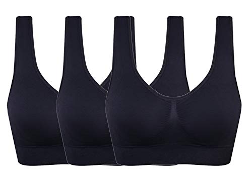 ohlyah Womens Sports Bra Seamless Comfort Yoga Bras with Removable Pads
