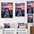 thumbnail image 4 of Designart "Pink violet Miami Pier Serenity" Nautical & Beach Floater Framed Canvas Art Print, 4 of 7