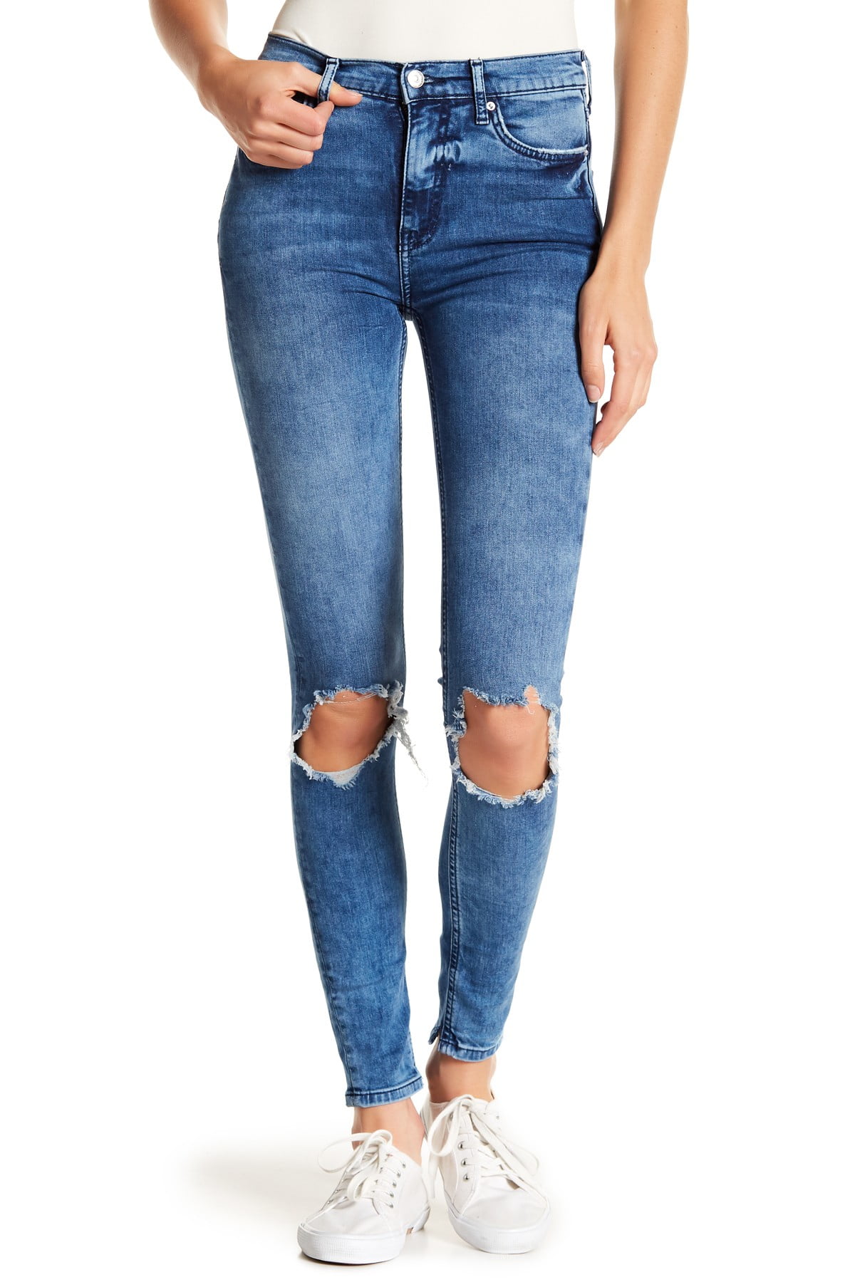 free people busted knee jeans