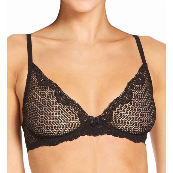 Women's Timpa 16541 Alice Lace Plunge Bra (Black 36B)