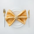thumbnail image 1 of Xiao Hua Servilletas de tela de damasco de 19,68 x 19,68 pulgadas, cuadradas, de satén, para bodas, banquetes, color amarillo, paquete de 2, 1 of 4