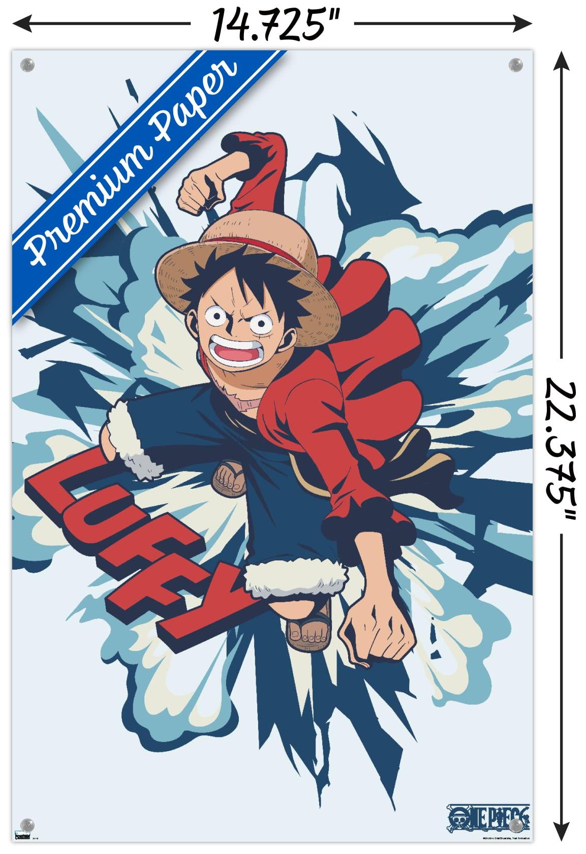 ONE PIECE ルフィ　ポスター One Piece: Fishman Island - Luffy Punch Wall Poster with Push Pins