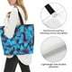 thumbnail image 3 of Disketp Blue Butterflies Bolsa Tote Estampada para Mujer, Bolso de Hombro y de Mano para Compras y Viajes, 3 of 8