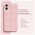 thumbnail image 5 of Funda rígida de piel de oveja para iPhone 12/11 de Apple 14 Pro Max con diseño de cuadros de color liso y XS, 5 of 5