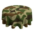 thumbnail image 2 of Camouflage Round Tablecloth 60x60in(153x153cm) – Waterproof Polyester Table Cover with Full Print Design, Wrinkle Resistant & Washable for Kitchen Dining Party Decor, 2 of 4