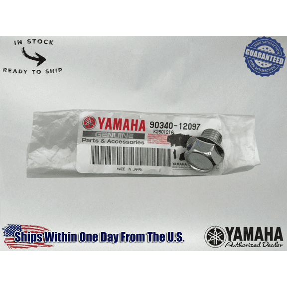 Yamaha OEM Blaster Oil Drain Plug YFM 50 80 100 125 YFS 200 90340-12097-00