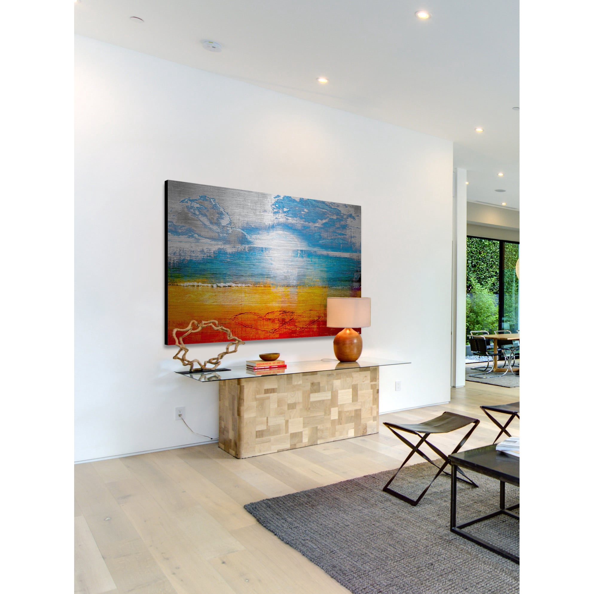 "Joined Hearts" Painting Print on Brushed Aluminum