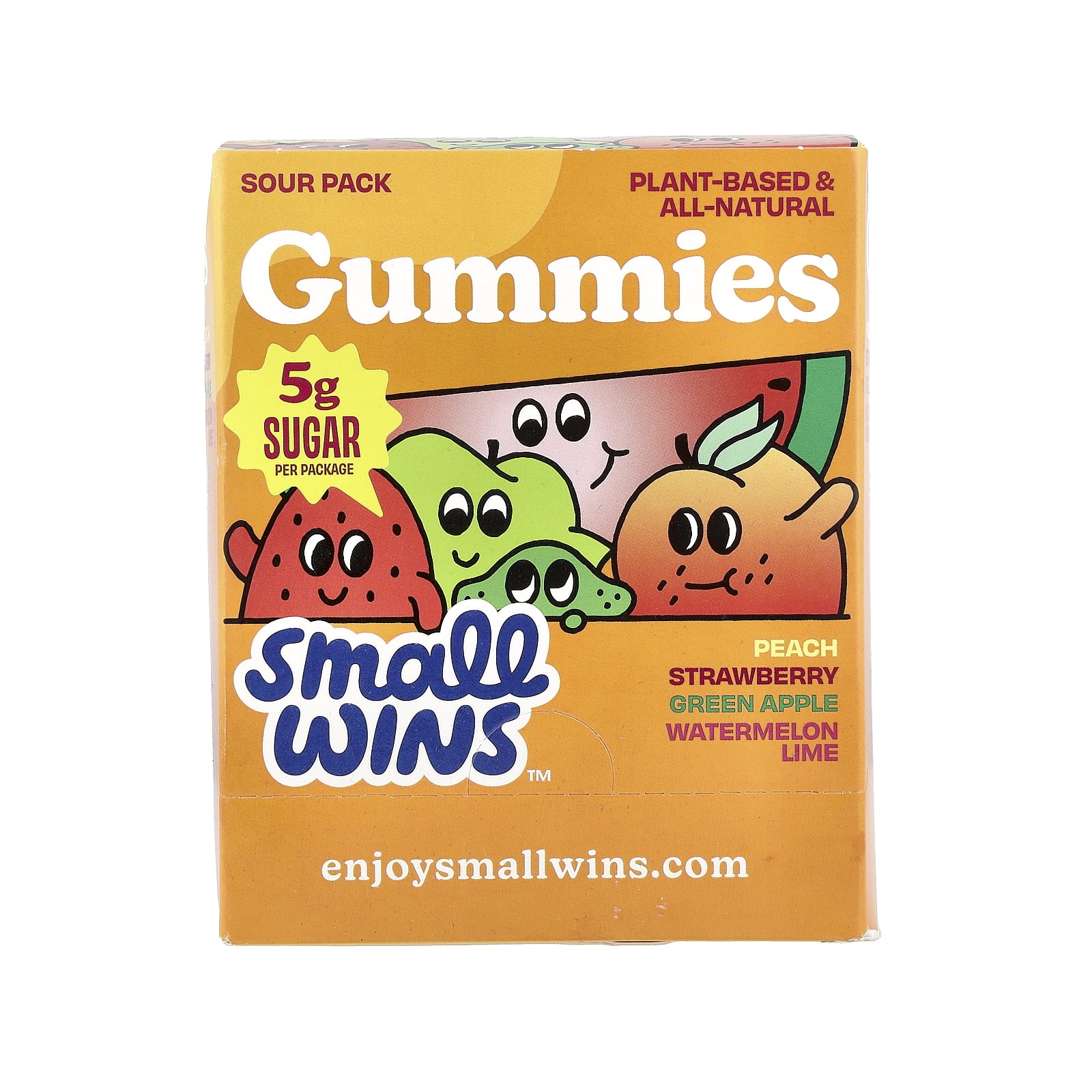 Small Wins Gluten-Free Plant-Based Easter Candy Sour Fruit Mix Gummy Chews, 1.8 oz, Bag, Pack of 6