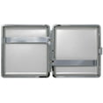 thumbnail image 3 of Set of 2 Metal-Plated King Size Leather Cigarette Case & Stash Box (Crocodile Brown), 3 of 5