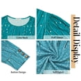 thumbnail image 6 of Fantaslook Womens Tops 3/4 Sleeve with Buttons Dressy Casual Blouses Summer Shirts Beach Vacation Trendy Clothes, 6 of 9