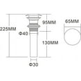 thumbnail image 4 of Desagüe para lavabo de baño, construcción de latón macizo que garantiza calidad y larga vida útil, tapón de drenaje emergente para lavabos sin rebosadero, acabado dorado cepillado (oro titanio), 4 of 5