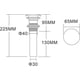 thumbnail image 4 of Desagüe para lavabo de baño, construcción de latón macizo que garantiza calidad y larga vida útil, tapón de drenaje emergente para lavabos sin rebosadero, acabado dorado cepillado (oro titanio), 4 of 5