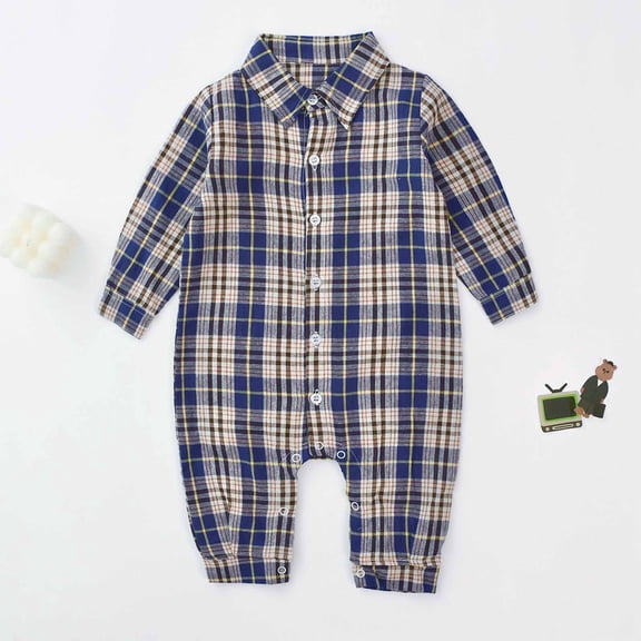 6 Months Newborn Fall Baby Boy Girl Rompers Bodysuit Jumpsuit Playsuit One Piece Outfit Clothes Blue