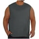 thumbnail image 2 of Ceisia Men's Plus Size Solid Color Mesh Crew Neck Tank Top, Breathable Sleeveless Fitness Shirt for Big & Tall Men Dark Gray L Gifts, 2 of 7