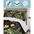 thumbnail image 4 of Green Frog Twin Size Down Alternative Comforter, Lightweight Comforter Quilt Bedding Set with Pillow Shams Butterfly Plant Flowers Mushroom Coffee Brown All Seasons Bed Comforter Duvet Insert 68"x86", 4 of 7