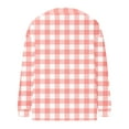 thumbnail image 5 of QATAINLAV Sweaters for Women Long Sleeve Button Down Knit Cardigans Christmas Plaid Open Front Jackets Going Out Tops, Pink, XXXXL, 5 of 6