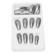 thumbnail image 5 of 24 piezas de uñas postizas brillantes, cubierta completa, efecto espejo metálico, uñas postizas para dedos del pie para mujeres y niñas, tipo de dedo, 5 of 14