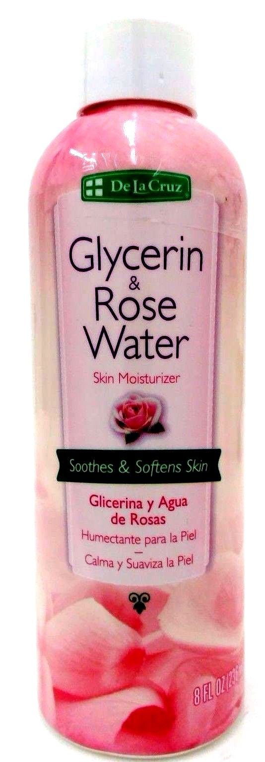 De La Cruz Glycerin & Rose Water Skin Moisturizer - 8 fl oz bottle