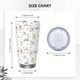thumbnail image 4 of Fotbe Cartoon House Pattern 20 oz Tumbler Stainless Steel Vacuum Insulated Coffee Ice Cup Double Wall Travel Flask Leak-proof Coffee Cup-Straw Three-piece Set, 4 of 8