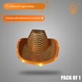 thumbnail image 3 of Light up LED Flashing Sequin Cowboy Hat (Orange) – Sparkly Glitter Cowgirl Hat for Disco, Birthday, Party by PartyGlowz, 3 of 7