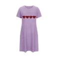 thumbnail image 5 of Camisón corto de talla grande para mujer, camisón de manga corta con estampado de pecho a la moda, camisón para mujer, 5 of 5
