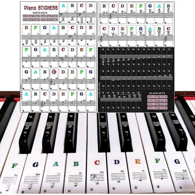 Detachable Piano Keyboard Sticker, 49/61/54/88 Key Music Keyboard Sticker For Beginners To Learn Piano