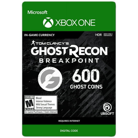 GHOST RECON BREAKPOINT: 4800 ( 1000 BONUS) GHOST COINS, Ubisoft, Xbox [Digital Download]