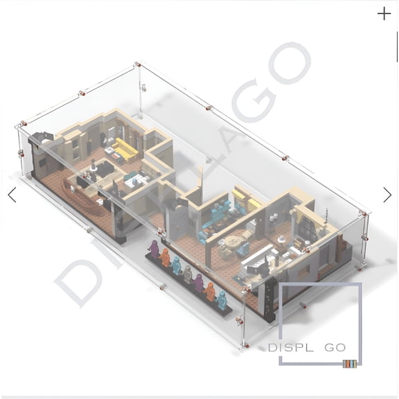 Display Case for LEGO® IDEAS #10292 Friends “The One with Two Apartments”