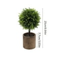 thumbnail image 3 of RuiJiao Artificial Green Grass Ball Potted, Fake Shrubs Ball Plant Decoration, Faux Small Boxwood Topiary, Home Office Desk Table Room, 3 of 6