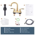 thumbnail image 7 of WOWOW 4 in. Centerset Double Handle 3 Holes High Arc Bathroom Faucet with Pop-Up Drain, 7 of 7
