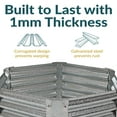 thumbnail image 4 of Sunnydaze 40" x 36" x 16" Hexagon Silver Galvanized Steel Raised Garden Bed, 4 of 11