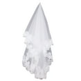 thumbnail image 2 of DESIGNICE Lace Edge Long Cathedral Wedding Bridal Veil Accessory Headwear, 2 of 4