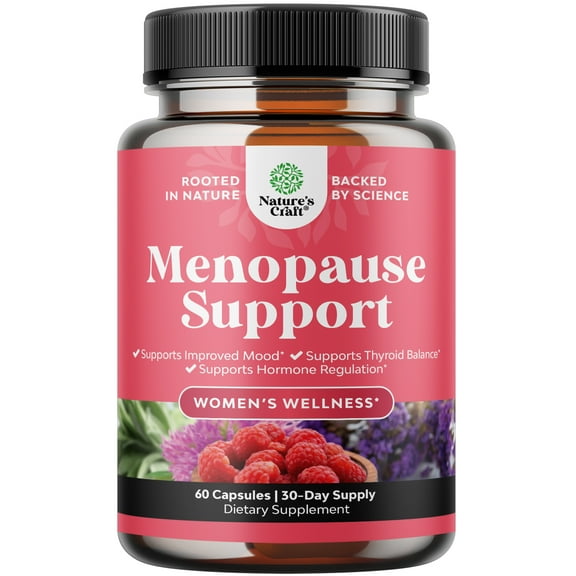 Nature’s Craft Herbal Menopause Support Supplement, Hormone Balance for Women, 60 Capsules
