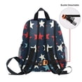 thumbnail image 5 of FORMRS School Backpack with Front Zippered Pocket 12" Student Travel Daypack, Red White Stars, 5 of 6