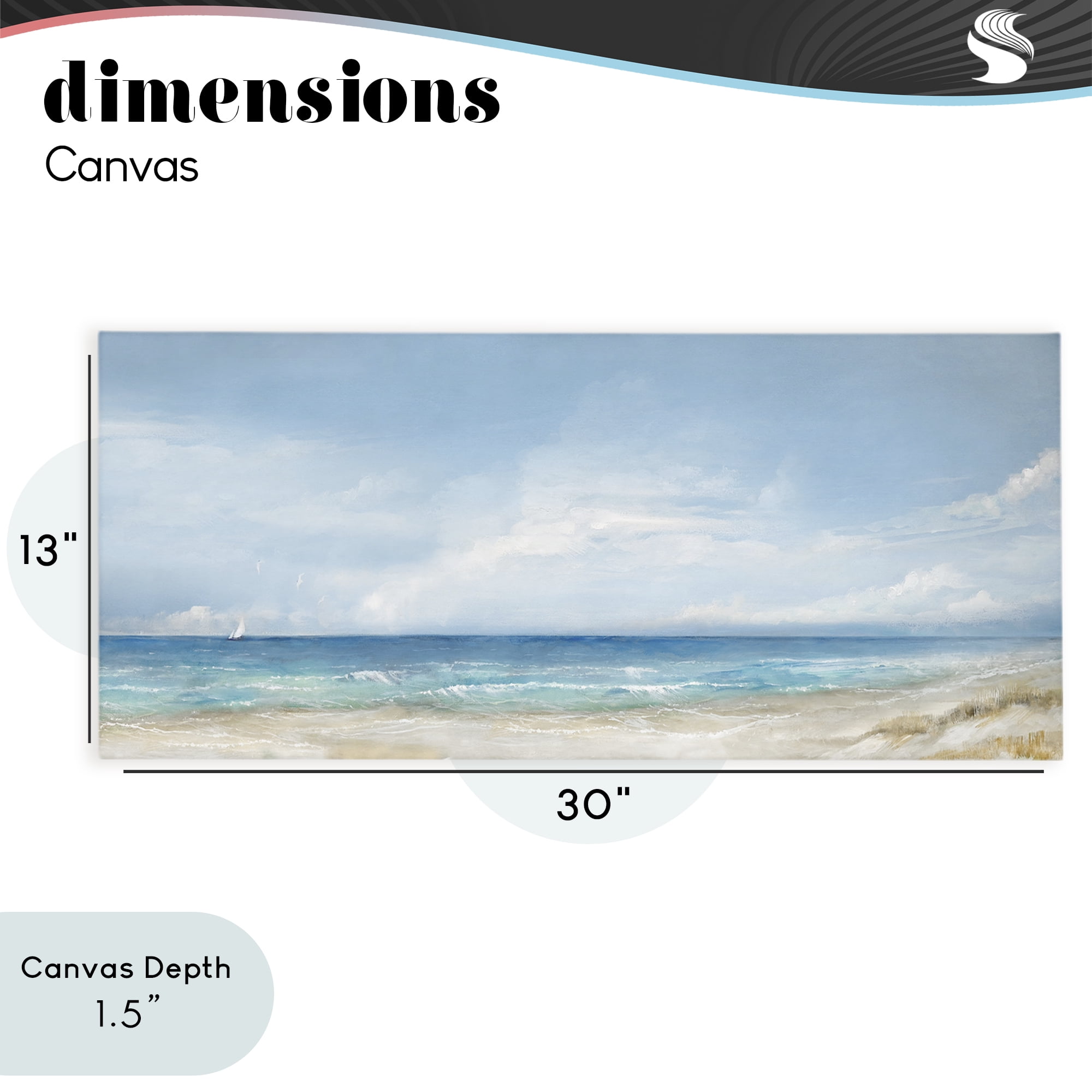 Stupell Industries Open Panoramic Sea Canvas Wall Art, design by Ruane Manning