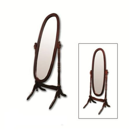 Cherry Finish Cheval Floor Mirror