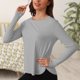 thumbnail image 3 of Camisas Entrenamiento Guardia Erupción Tops Sun Women Long Manga Athletic Wishs (Gray XL), 3 of 6