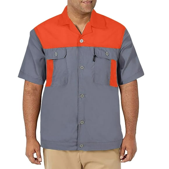 SHIXIAOO Men's High Visibility T Shirt Reflective Construction Work Shirt Neon Short Sleeved Shirt Sleeve Large T Shirt Pack Short Sleeve Tee T Shirt Top X Sleeve Mens Body Romper Mens Christmas