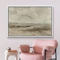 thumbnail image 2 of PixonSign Framed Canvas Print Wall Art Pastel Brown Mountain Valley Landscape Nature Wilderness Illustrations Modern Art Decorative Minimal Rustic for Living Room, Bedroom, Office - 24"x36" White, 2 of 5