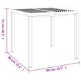 thumbnail image 4 of vidaXL Table de Jardin Anthracite 80x80x72 cm Acier, 4 of 4