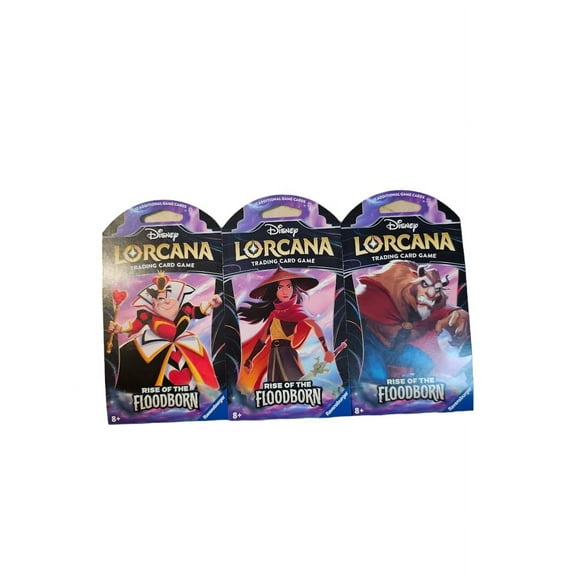 Disney Lorcana : Rise of the Floodborn Booster Pack Art Bundle Set Of 3