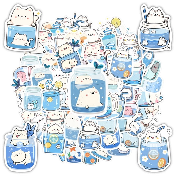 35pcs-50pcs Cute Stickers Animal Stickers Kawaii Stickers Stationery Stickers for Luggage Phone Laptop