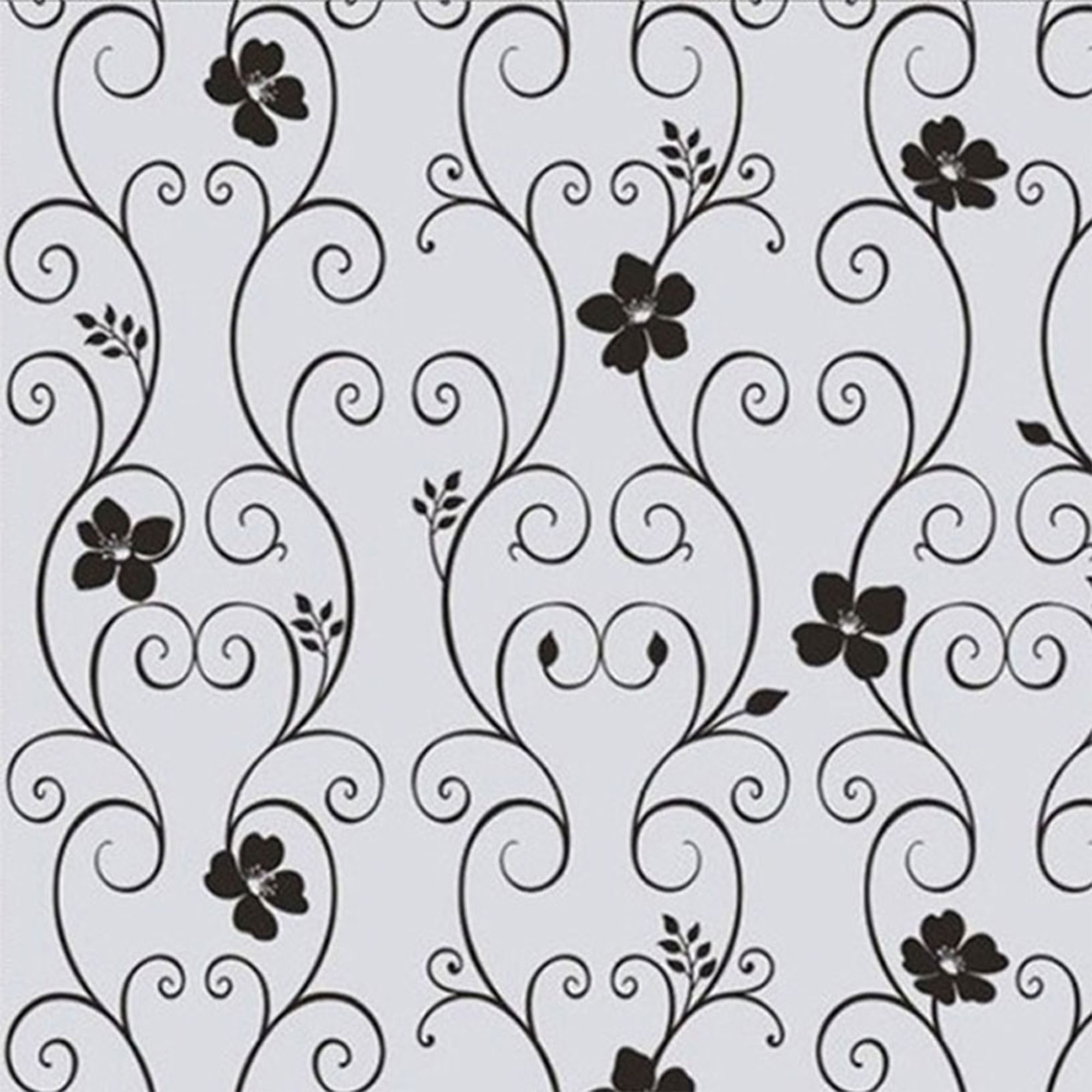 JYYYBF Floral Pattern Frosted Window Film No Glue Self Adhesive Vinyl