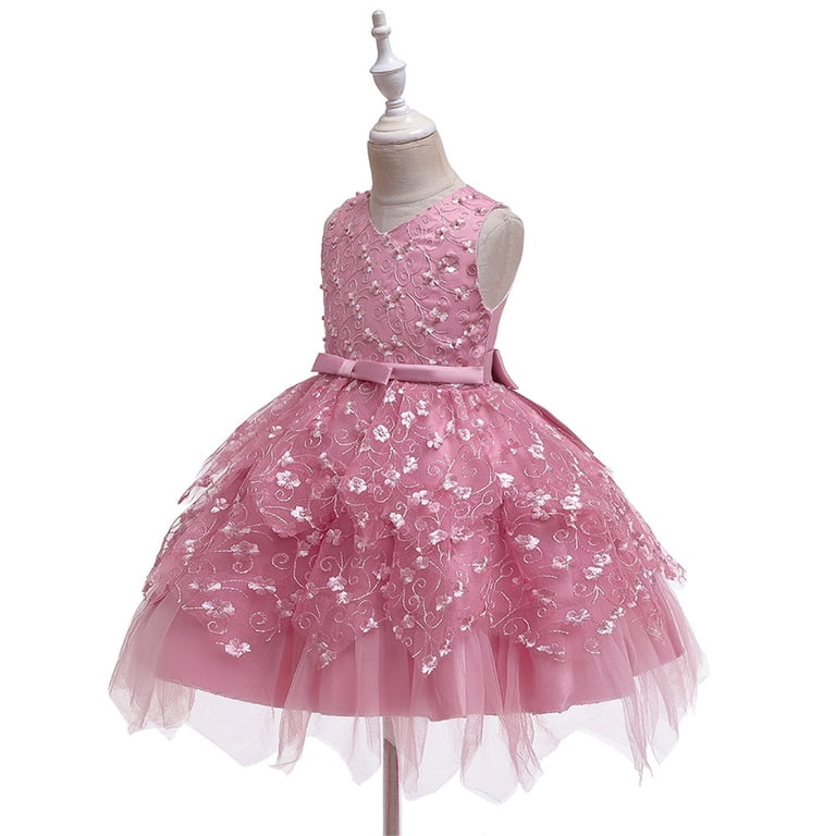 Ruyang Baby Girls Wedding Sequins Elegant Pageant Birthday Dress Ruffles  Tulle Smock Dresses Sleeveless Glitter Clothes - Walmart.com